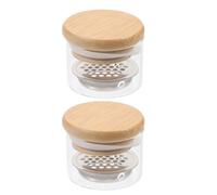 AKOOSY 2pcs Bol de Manucure en Acier Inoxydable Couvercle et Séparateur, Tasse à Nail Art Pratique et Fiable pour Soins des Ongles Professionnels