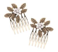 AKOOSY 2pièces Peignes à Cheveux Vintage Forme De Accessoires Décoratifs Pour Mariage De Peignes Avec Dents Pour Femmes Et Filles
