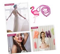 AKOOSY 3 Pièces Collier Hawaïen à Perles avec Pendentif Flamant de Plage été Résistant à Eau Accessoire de Fête Tropicale pour Femmes et Filles