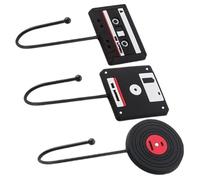AKOOSY 3 pièces Crochets Adhésifs Muraux Rétro Patères Décoratives sans Perçage pour Salle de Bain Cuisine et Porte Support Multifonction pour Clés et Serviettes Design Vintage Noir