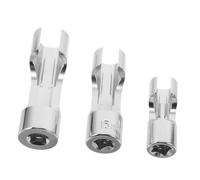 AKOOSY 3 Pièces Jeu de Clés à Douille pour Ligne de Carburant Outil pour Injecteurs Diesel et Capteurs de Température Douille Ouverte Fendue pour Entretien Automobile