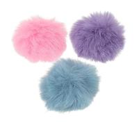 AKOOSY 3 pièces Lot de Bonnettes Anti-vent pour Micro Cravate Housses Pelucheuses Coupe-bruit Pare-vent Clip Vlogging Interviews et Discours Extérieur Couleurs Assorties Bleu Rose