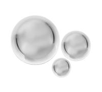 AKOOSY 3 pièces Lot de Demi Sphères Décoratives Acier Inoxydable Poli Miroir Boules Creuses de Jardin Effet Réfléchissant pour Maison et Publics