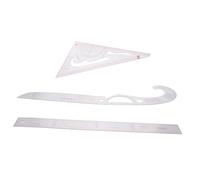 AKOOSY 3 pièces Lot de Règles pour Couture Haute Précision Règles de Modélisme Robustes pour Découpe et Mesure Précises Adaptées Aux Débutants et Professionnels