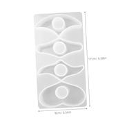 AKOOSY 3 Pièces Moule Silicone pour Résine Moule à Marque-page Époxy Réutilisable Support de Page Pouce Effet Miroir pour DIY Accessoires de Lecture Personnalisés