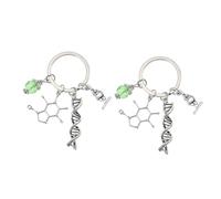 AKOOSY 3 Pièces Pendentifs Porte Clés Science Microscopie et Flacon Chimie Enseignant Biochimie Décoration Sac et Clés