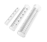 AKOOSY 3 pièces Pluviomètre Verre Transparent Cylindres de Mesure de Précipitations pour Jardin Extérieur Outil de Pluviométrie et Précis pour Agriculture et Recherche Climatique