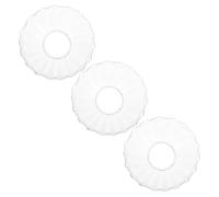 AKOOSY 3 Pièces Récupérateurs de Cire en Verre Transparent pour Bougies, Anneaux Ronds Décoratifs Faciles à Nettoyer, Usage Polyvalent pour Dîner Romantique