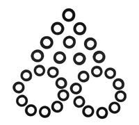 AKOOSY 30 Pièces Lot de Feutres de Valve pour Trompette Noirs Tampons pour Trompette Cornet Tuba et Saxophone Coussinets Durables pour Réparation Instrument