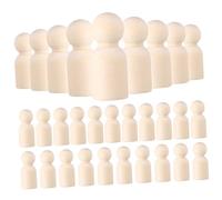 AKOOSY 30 pièces Lot de Poupées Chevilles pour DIY Peinture Bonhomme Unisexe Activité Créative Garçon Fille Surface Lisse sans Risque Décoration Maison Personnalisée