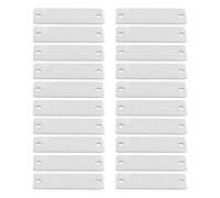 AKOOSY 30pièces Étiquettes Vierge Acier Inoxydable Rectangle Double pour Gravure Plaques Signalétiques Ébauches Emboutissage Métallique pour Bijoux et Identification Industrielle