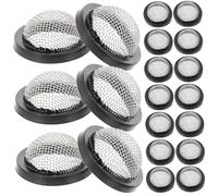 AKOOSY 30pièces Rubber Hose Washers with Stainless Steel Filter Mesh Garden Hose Repair Kit for Faucet Replacement and Water Flow Restriction Practical Gaskets for Home and Public Use