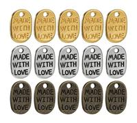 AKOOSY 360 pièces Pendentifs Alliage Gravés Made With Love Accessoires DIY pour Fabrication de Bijoux Créatifs et Personnalisés