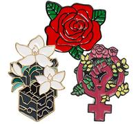 AKOOSY 3pièces Broches Féministes Émail Badges De Mode Pour Vêtements Écharpes Et Chapeaux Accessoires De Féminisme Uniques Et Chic