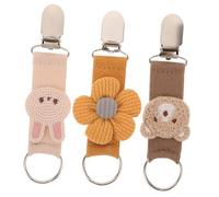 AKOOSY 3pièces Clips De Chapeau Multifonctionnels avec Antiloss Pince à pour Chapeaux De Voyage Accessoire Pratique pour à Main Et Design avec Lapin Ours Et Fleur