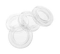 AKOOSY 4 Ensembles Anneaux de Trou de Parasol de Terrasse Transparents avec Capuchons de Parasol de Table Extérieures Résistantes et Flexibles pour Jardin et Bar