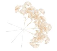 AKOOSY 4 Pièces Branches de Ginkgo Artificielles Dorées avec Tiges Réalistes Faux Ginkgo Décoratives pour Maison Bureau Chambre Plante Décorative et Naturelle