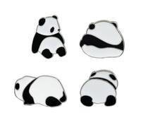 AKOOSY 4 pièces Broches Panda Badges Décoratifs pour Vêtements Femme Accessoires Mode Colorés et Durables Faciles à Porter et Transporter