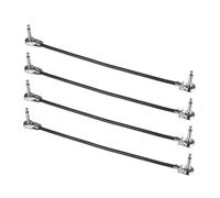 AKOOSY 4 Pièces Câbles Patch Guitare Lot de Câbles Plat Effets Pédale Transmission Stable pour Pédale Guitare Effets