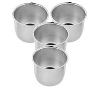 AKOOSY 4 pièces Cache-moyeu Remorque Acier Chrome Lot de Protège Moyeu pour Jantes Acier Camping-Car Compatible Divers Modèles de Remorques