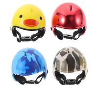 AKOOSY 4 pièces Casques de Protection pour Poulets et Perruches Plastique Sécurisé Confortable et Pratique pour et Élevages