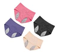 AKOOSY 4 Pièces Culottes Menstruelles Fuite Respirantes Lot de Confortables pour Femmes Protection Physiologique Haute Élasticité et Absorption Pendant Règles