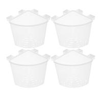 AKOOSY 4 Pièces Jardinière Suspendue pour Aquarium, Support D’Angle, | Drainage , Aération des Racines, Maintien Sûr, pour Plantes Aquatiques