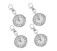 AKOOSY 4 Pièces Montre Vintage à Chiffres Larges Porte-clés Clip Numérique Portable pour Infirmières Étudiants et Seniors Lot