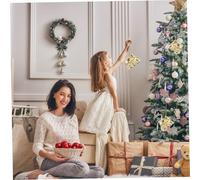 AKOOSY 4 Pièces Ornements Petit Train Suspendu pour Sapin de Noël Plastique Doré Décorations Pendantes Polyvalentes pour Maison Fête et Commerce