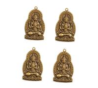 AKOOSY 4 pièces Pendentifs Laiton Bouddha Guan Yin Ornements Suspendus et Portables pour Clés Décoration Raffinée et Pratique