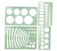 AKOOSY 4 pièces Règles Gabarits de Dessin Géométrique pour Architecture et Art Modèles de Mesure Polyvalents pour Croquis et Projets DIY