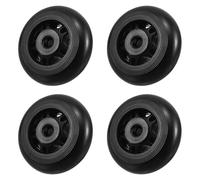 AKOOSY 4 Pièces Roue d'exercice Noire en PP pour Vélo et Tapis de Course | Roues pour Équipement de Gym, Mouvement Fluide et Flexible, Compatibilité Polyvalente, Usage Fitness