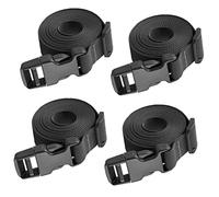 AKOOSY 4 pièces Sangles Élastiques Bungee avec Boucle Rapide Ajustable Fixation Solide pour Bagages Coffre Toit et Camping Résistantes et Multi-usages