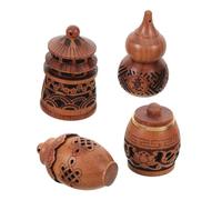 AKOOSY 4pièces Pendentif Sachet Sculpté Breloque Pendentif Creux Décor Chinois Artisanal Pour Clés Téléphone Diffuseur Huiles Essentielles