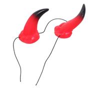 AKOOSY 5 Pièces Bandeau Cornes de Diable Amovibles pour Adulte et Garçon Fille Accessoire Cosplay Cornes de Buffle Effrayant pour Fête Halloween et Costume Serre-tête Gothique Ajustable