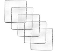 AKOOSY 5 pièces Barbecue Rectangulaire Portable Métallique pour Grillade Extérieure Compatible Léger et Compact pour Viande Poisson Légumes Plein Air