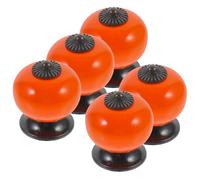 AKOOSY 5 Pièces Bouton de Tirage en Céramique Halloween Rond