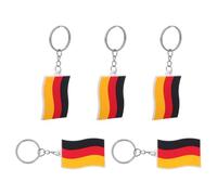 AKOOSY 5 pièces Lot de Porte-clés Légers Drapeau Allemagne PVC Souple Accessoires Décorations pour Clés Voiture Sac à Dos et Sac à Main Pendentifs Pratiques et Portables