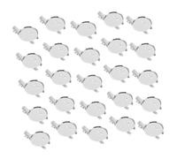 AKOOSY 50 pièces Lot de Bases Broches Rondes Double Usage Blanc K Accessoires DIY pour Décoration Breastpin Fermoirs Épingles pour Création Personnalisée