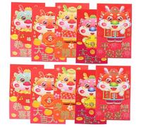 AKOOSY 50 Pièces Lot de Enveloppes Rouges Traditionnelles à Motif Dragon pour Nouvel An Chinois Pochettes Porte-monnaie Créatives et Décoratives pour Fête Du Printemps