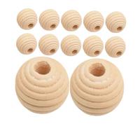 AKOOSY 50 Pièces Perles Rondes avec Filetage Grosses Perles à Trou pour Fabrication Bijoux DIY Accessoires de Création Bracelet Collier