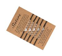 AKOOSY 5pièces Bracelets Amitié Acier Inoxydable Cœur Creux Design Créatif Tressé Bijoux Ajustables Pour Femmes Célébrant Amitié Liens Affectifs