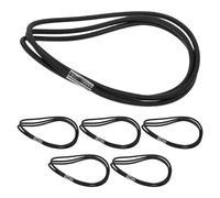 AKOOSY 6 Pièces Bandes Élastiques Réglables pour Sacs Poubelle Attaches Solides pour Sacs de Poubelle Bandes Polyvalentes pour Bac à Déchets Litière et Serviettes de Plage Noir