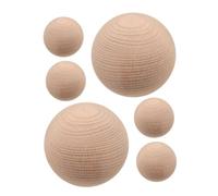 AKOOSY 6 pièces Boules Bois Croquet Jeu Extérieur Bois Brut Naturel pour Loisirs Jardin Plage Coordination et Stratégie