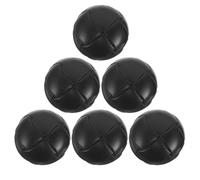 AKOOSY 6 Pièces Boutons Ronds Noirs en Cuir Pu à Coudre, Style Vintage et Classique, pour Manteaux et Vestes, Boutons de Remplacement Faits Main de 20 Mm