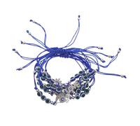 AKOOSY 6 Pièces Bracelet Œil Du Diable Ajustable Perles Accessoire Spirituel Protection pour Femmes et Hommes Bracelet Cordon Confortable et Personnalisable pour Cadeaux et Occasions