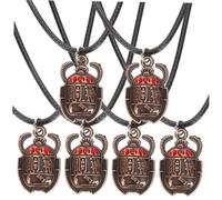 AKOOSY 6 pièces Collier Pendentif Scarabée Égyptien Rétro Fait Main Bijoux pour Hommes Accessoire Unique pour Soirées et Fêtes