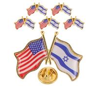 AKOOSY 6 Pièces Épingle Commémorative Alliage de Zinc Symbole D'amitié Éclat Solide pour Événements Patriotiques et Tenues Décontractées