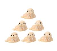AKOOSY 6 Pièces Figurines de Morses Décoratives Réalistes pour Décoration Intérieure Accessoires de Photographie et Ornements de Bureau Élégants