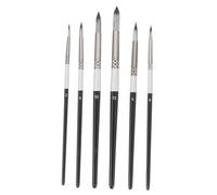 AKOOSY 6 pièces Kit Pinceaux Peinture Bois Multifonction pour Aquarelle Huile Gouache Étudiants Artistes Professionnelle